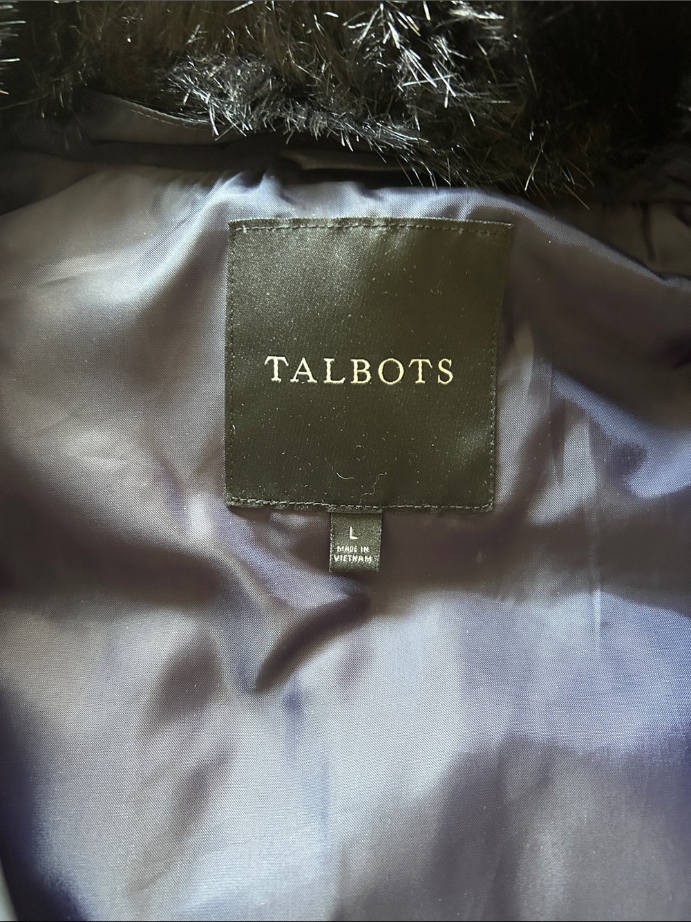 Talbots Navy Down Vest Size Large - Picture 2 of 3